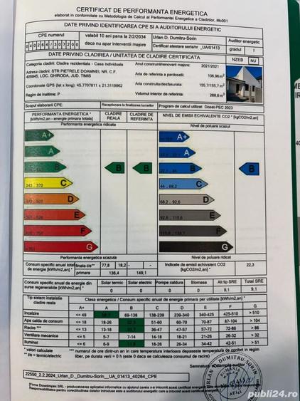 Casă cu 4 camere cu Teren 519 Mp în Ghiroda