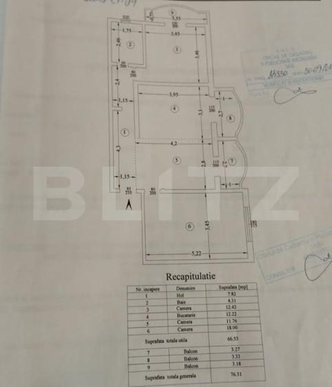 Apartament cu 3 camere semidecomandat în Dancu