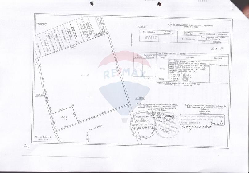 Teren Construcții intravilan de 39063 mp, în Cocani