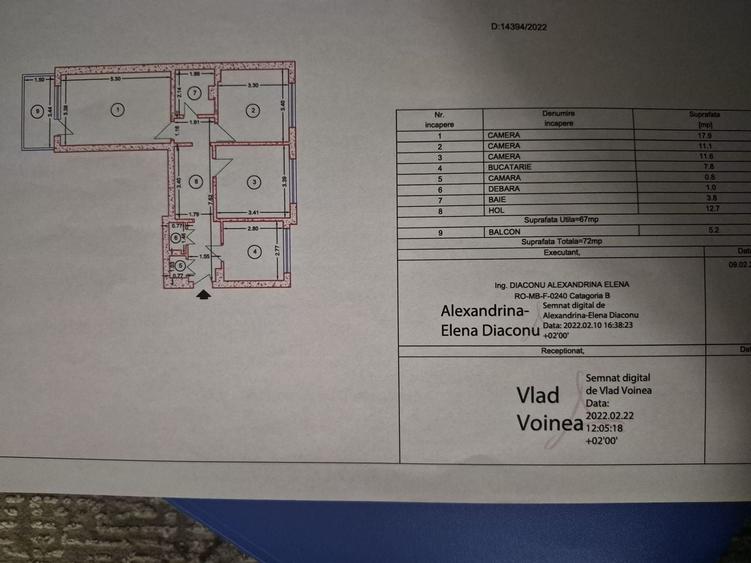 Apartament cu 3 camere decomandat, mobilat în Titan