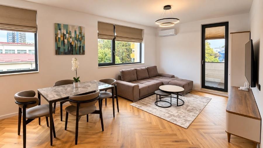 Proprietar, 3 camere, termen lung, mobilat si dotat complet, loc de parcare - 1