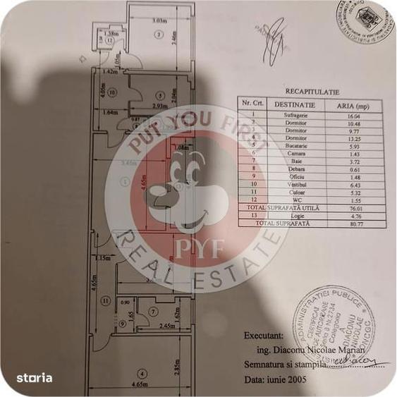 Apartament cu 4 camere semidecomandat în Militari