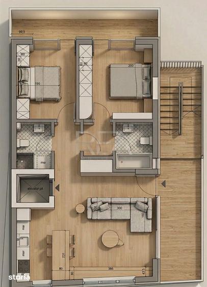 Apartament cu 3 camere decomandat în Dorobanți