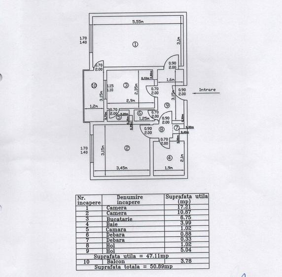 Apartament cu 2 camere decomandat în Berceni