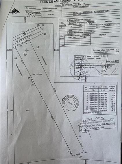Teren Construcții intravilan de 1247 mp, în Breasta