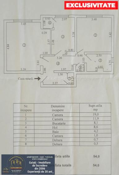 Apartament cu 2 camere decomandat în Port