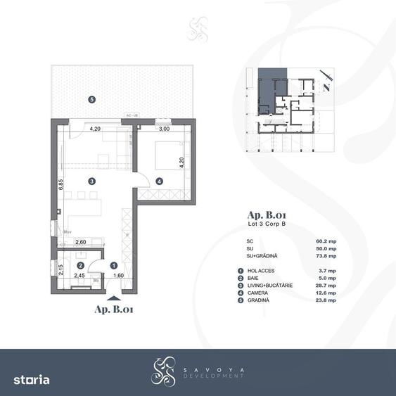Apartament cu 2 camere în Freidorf