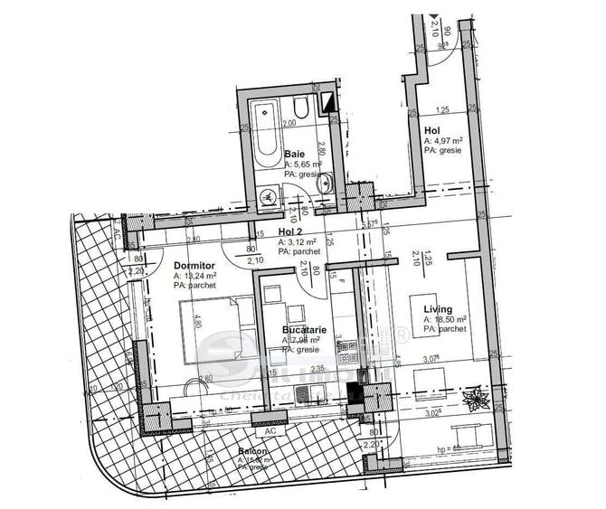 Apartament 2 cam.decomandat+loc parcare subteran Complex Himson - 13