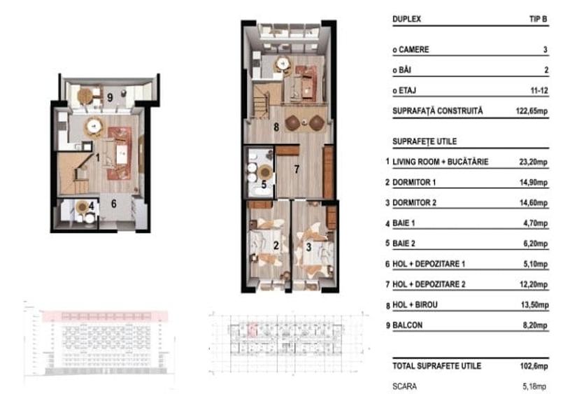 Apartament cu 3 camere decomandat în Splaiul Unirii