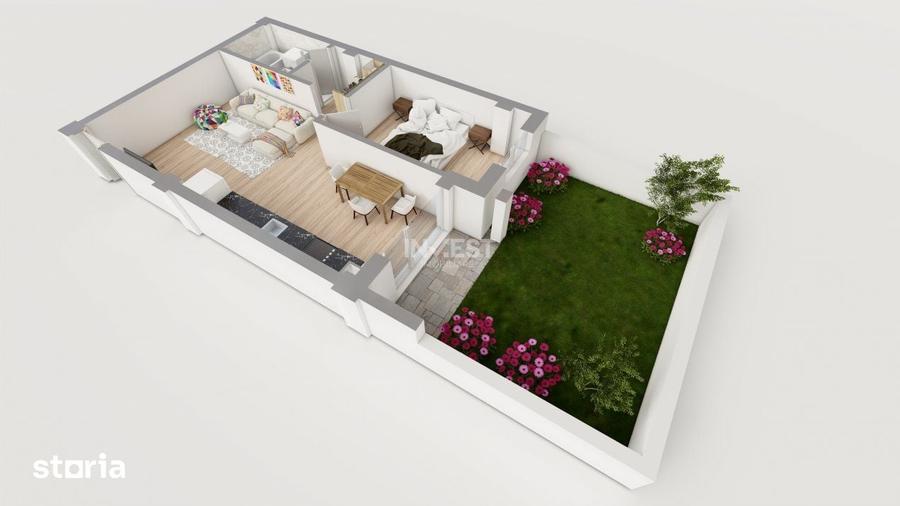 Apartament cu 2 camere în Valea Lupului