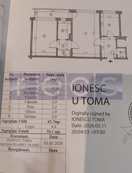 Apartament cu 2 camere semidecomandat în Compozitorilor