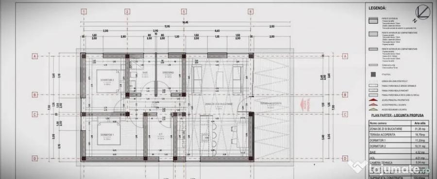 Casă cu 2 camere cu Teren 300 Mp în Central