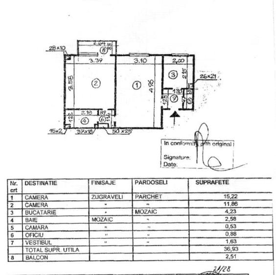 Apartament cu 2 camere semidecomandat, mobilat în Vasile Pârvan