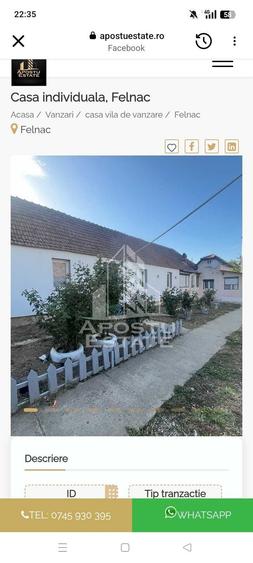 Casă cu 4 camere în Felnac