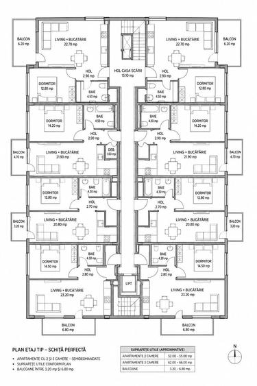 Apartament cu 2 camere semidecomandat în Florești