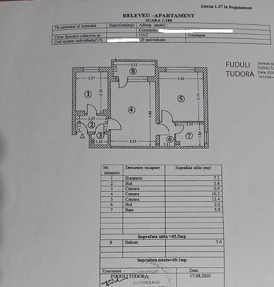 Apartament cu 2 camere semidecomandat în City Park Mall