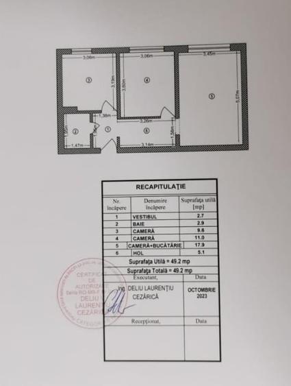 Apartament cu 3 camere decomandat, mobilat în Politehnica