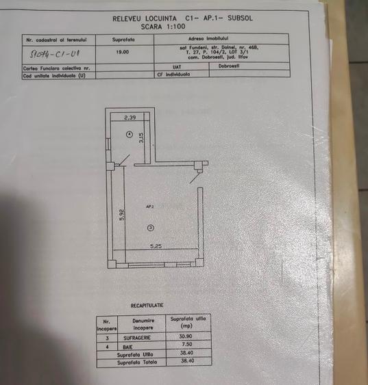 Garsonieră decomandată în Fundeni
