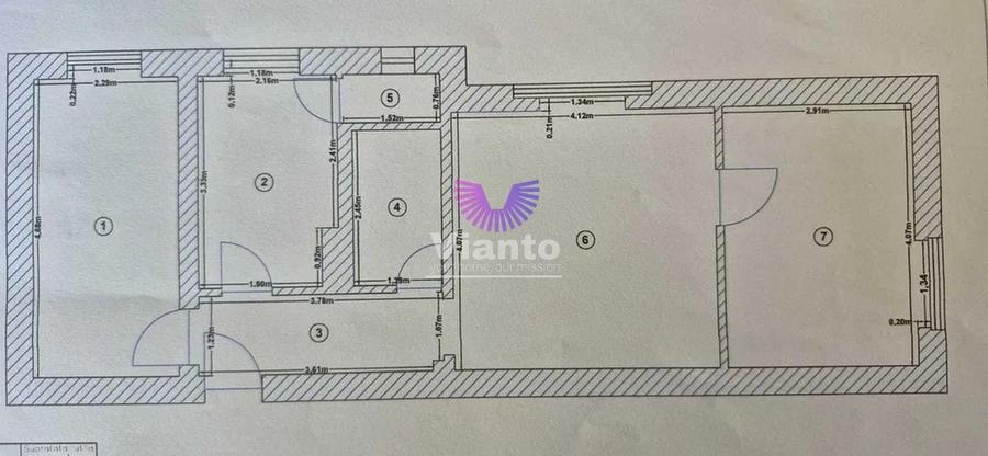 Apartament cu 3 camere decomandat, mobilat în Terezian