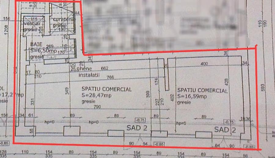 Spațiu comercial, de 52 mp, în Central