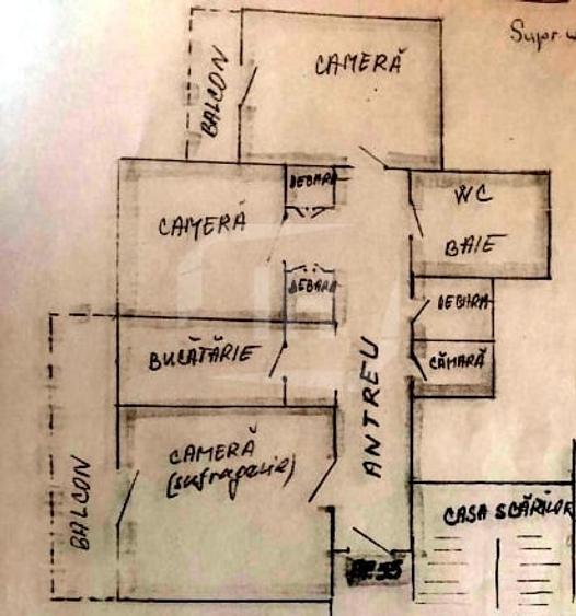 Apartament cu 3 camere decomandat, mobilat în Mănăștur