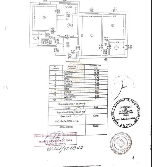 Apartament 3 camere 2 bai etaj 1/8 bloc 1981 / Liviu Rebreanu
