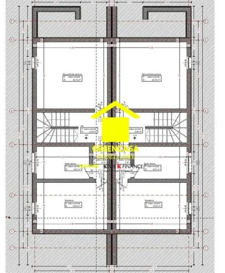 Duplex cu 4 camere cu Canalizare în Florești