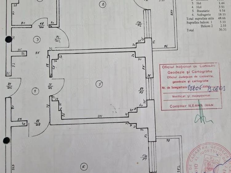 Apartament cu 2 camere decomandat în Central