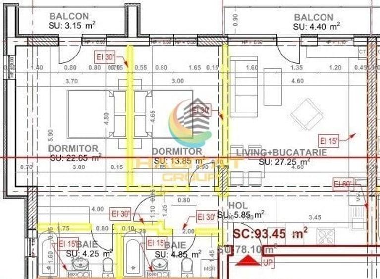 Apartament cu 3 camere semidecomandat în Theodor Pallady