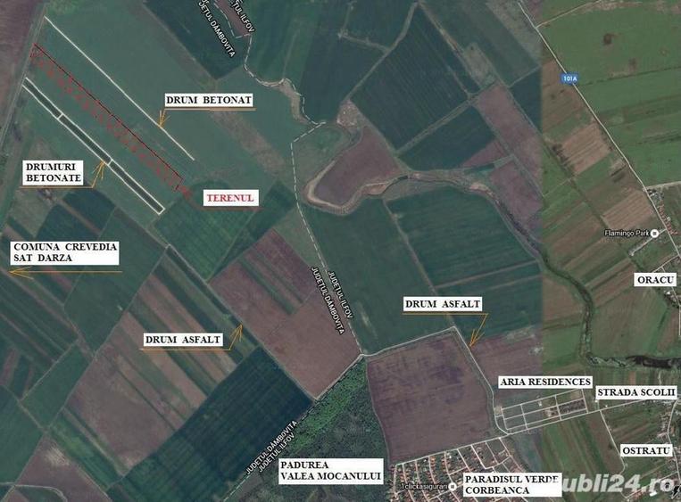 Teren de 11175 mp, în Crevedia