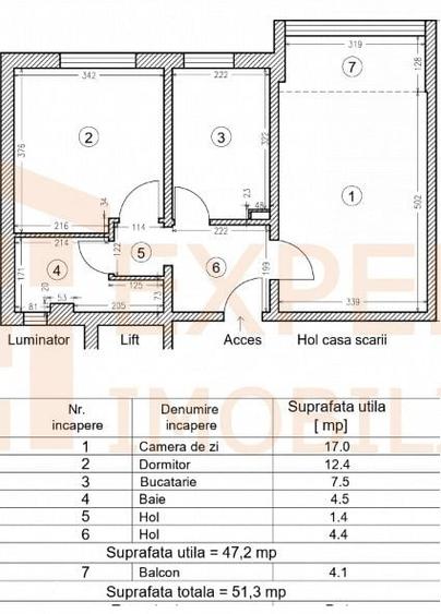 Apartament cu 2 camere decomandat în Casa de Cultură