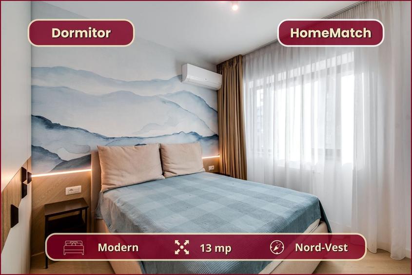 Apartament cu 2 camere semidecomandat, mobilat în Pipera