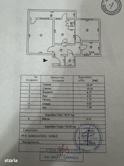 Apartament cu 2 camere decomandat în Central