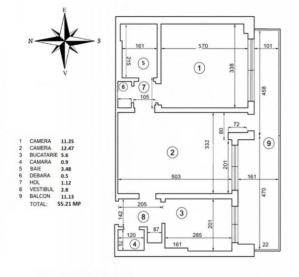 Apartament cu 2 camere în Floreasca