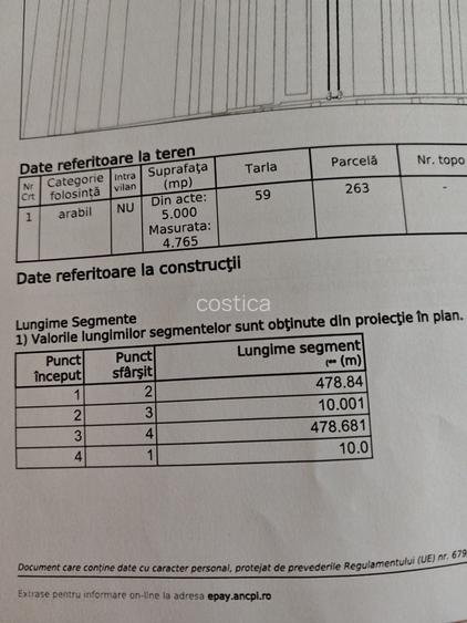 Vand teren extravilan 13.060 m2