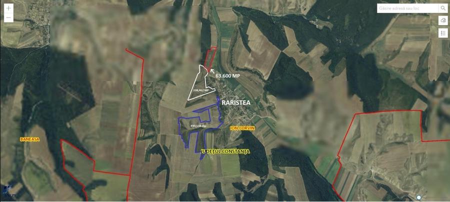 Teren agricol extravilan de 1060000 mp, în Ion Corvin