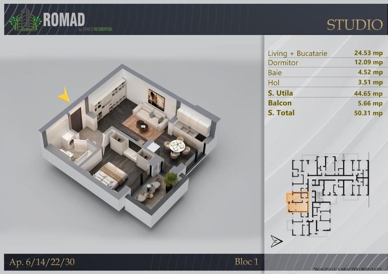 Apartament cu 2 camere decomandat în Theodor Pallady