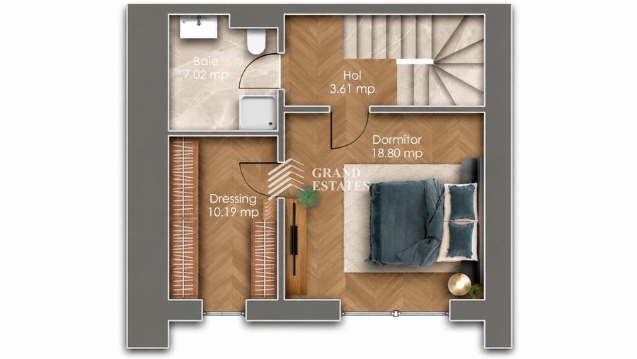 Duplex cu 4 camere cu Canalizare în Otopeni