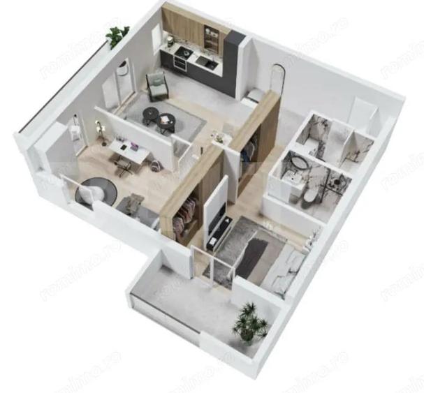 Apartament cu 3 camere decomandat în Central