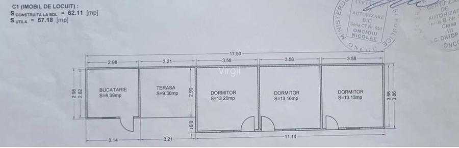 Cabana 3 camere cu grupuri sanitare + dependinte + teren 289 mp Costinesti langa Nibiru