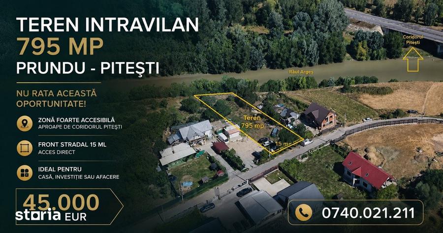 Teren de 795 mp, în Prundu