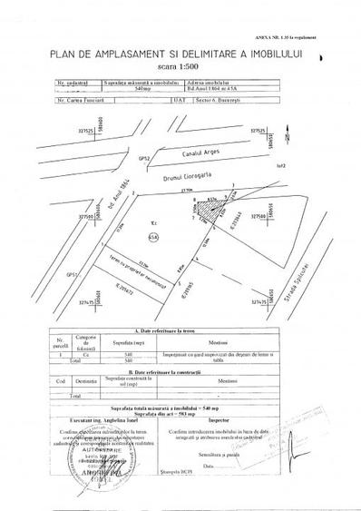 Teren Construcții intravilan de 540 mp, în Militari
