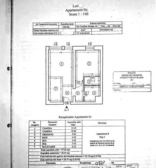 Apartament cu 2 camere semidecomandat, mobilat în Bularga