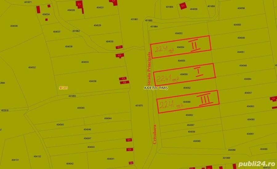 Proprietar vand 3 x parcele teren intravilan de 2.241 m2 la Crivobara - 8