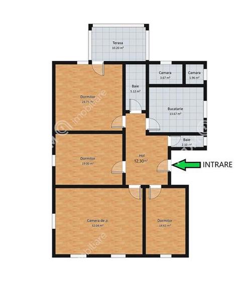 Apartament cu 4 camere decomandat, mobilat în Aeroport