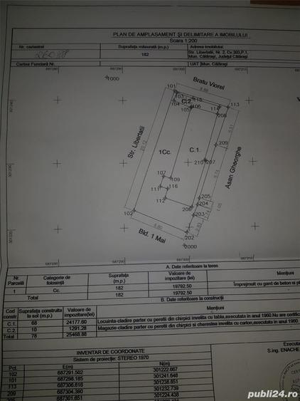 Casă cu 2 camere cu Teren 182 Mp în Centrul Vechi