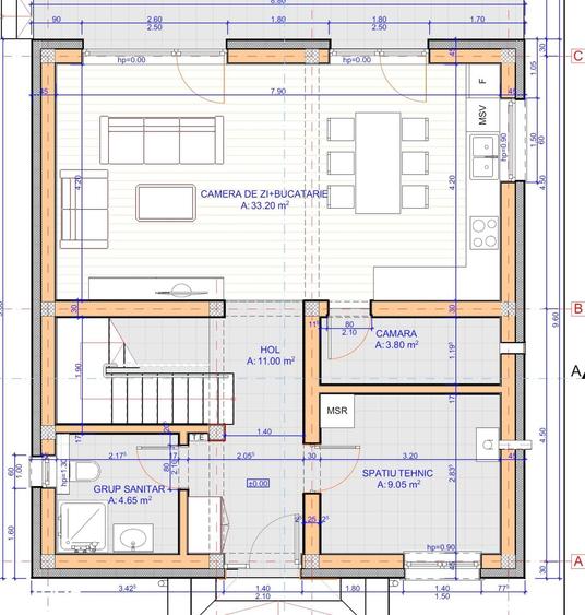 Casă cu 4 camere decomandat cu Teren 450 Mp în Tărlungeni
