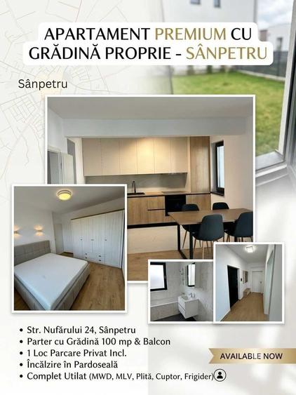 Apartament cu 3 camere decomandat în Sânpetru