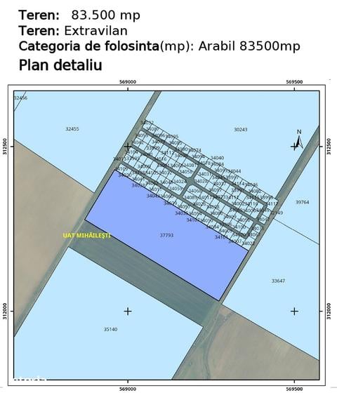 Teren de 83500 mp, în Central