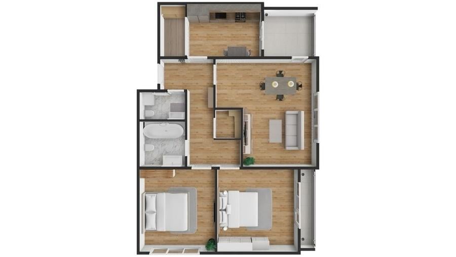 Apartament cu 3 camere decomandat în Ștefan cel Mare